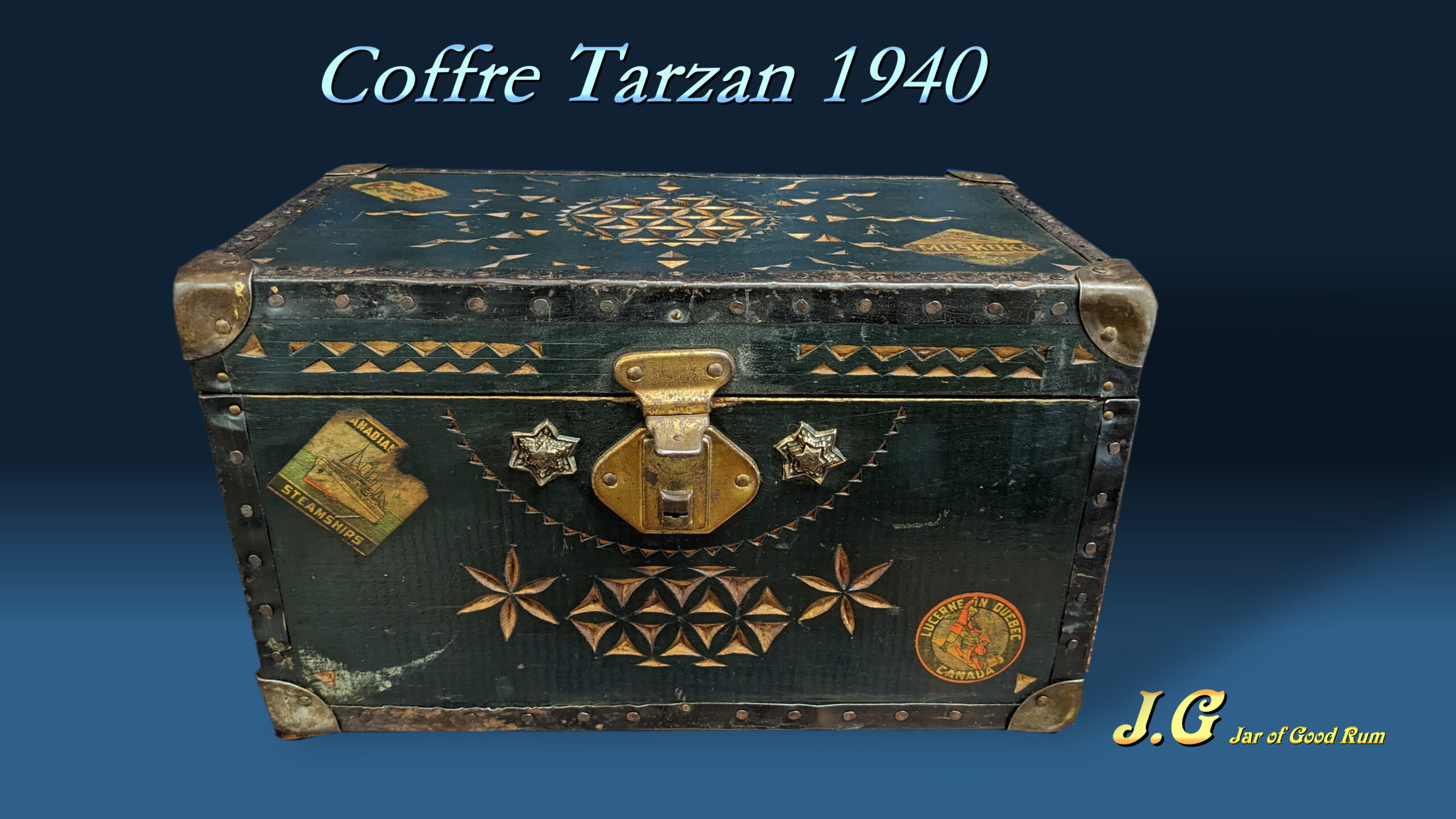 The Tarzan chest, decorated with its painting