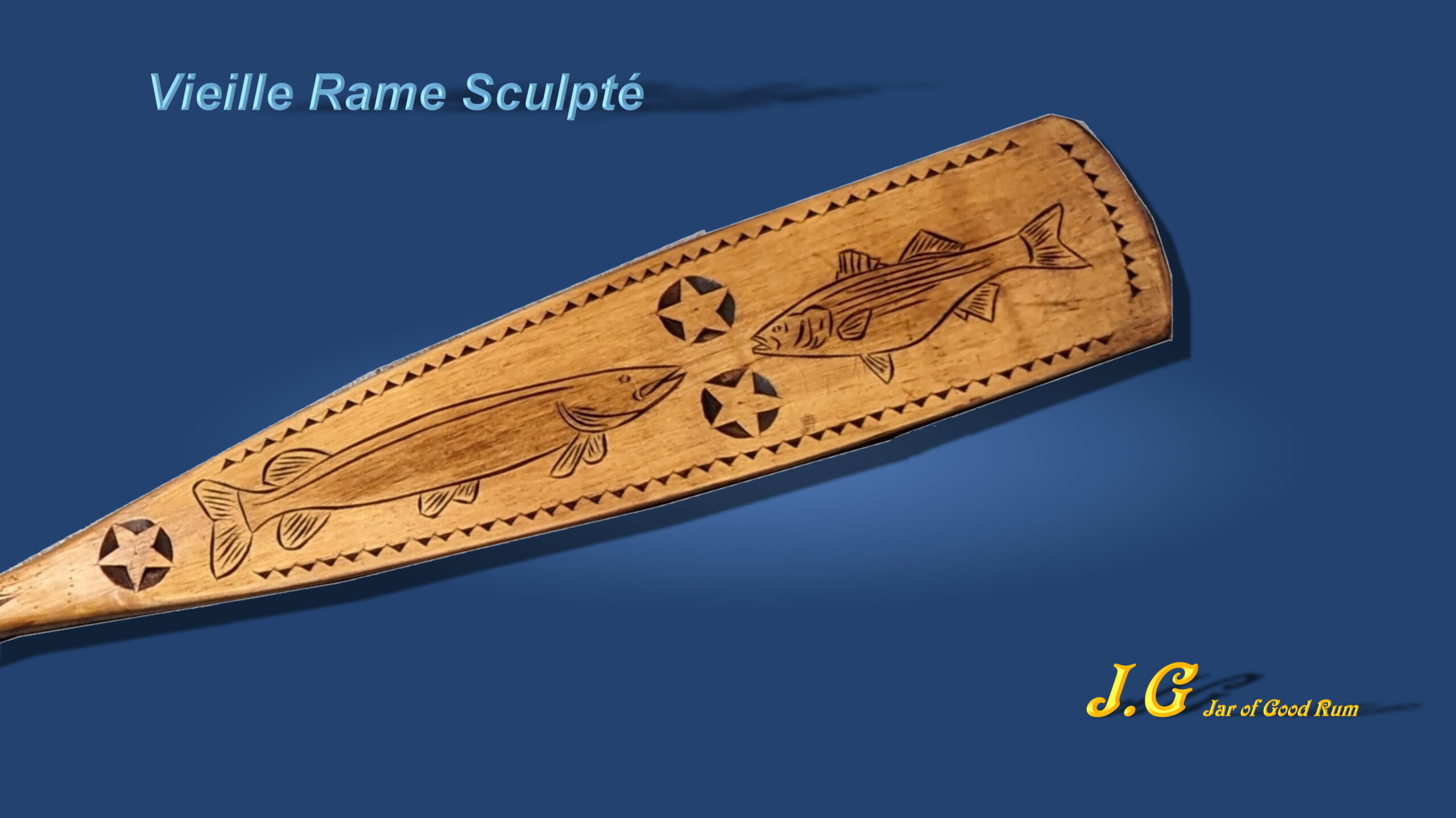 Old wooden paddle, model 01