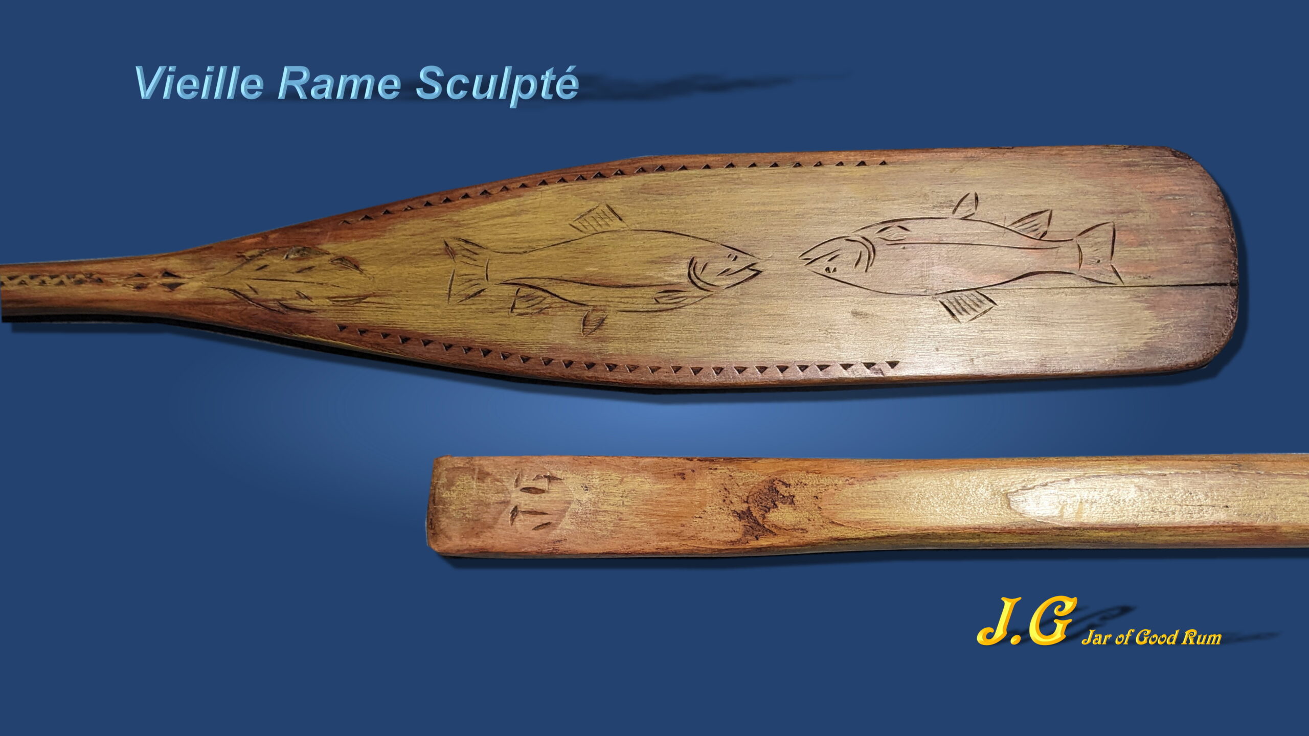 Old wooden paddle, model 02
