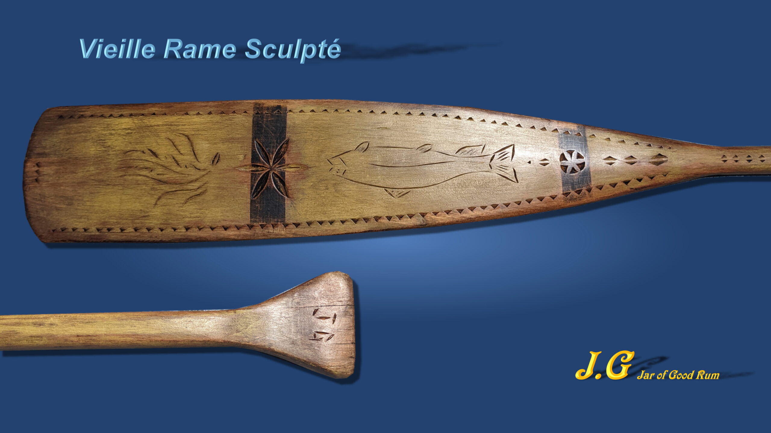 Old wooden paddle, model 03