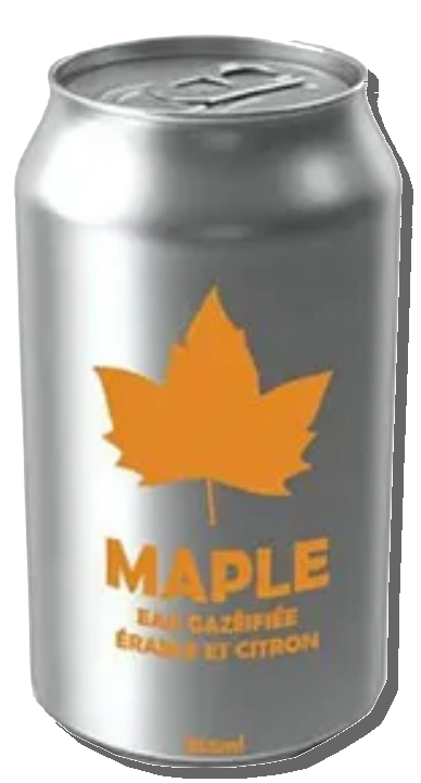 Can of Maple, maple and lemon sparkling water
